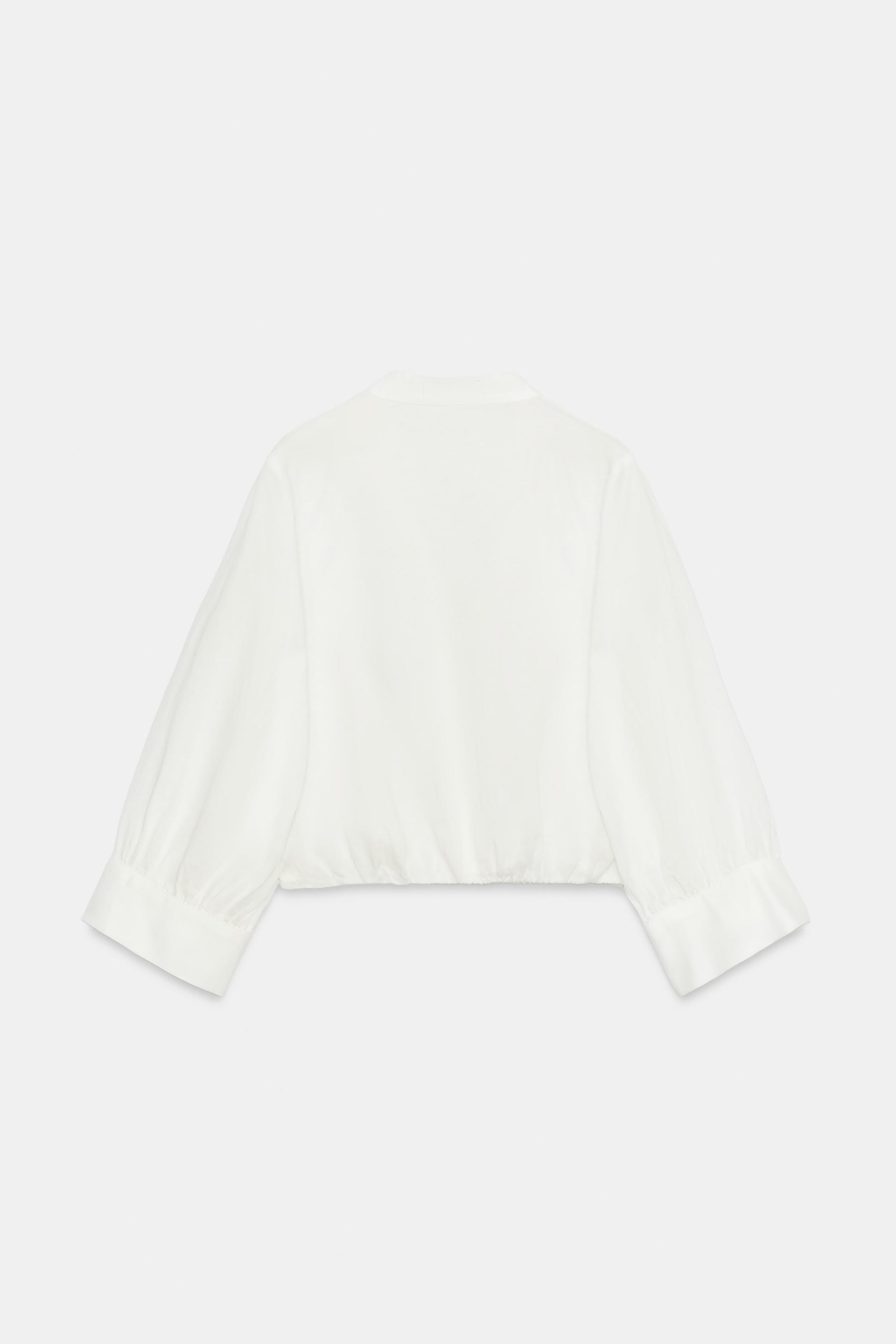 LINEN BALLOON SHIRT WITH FROG CLASPS